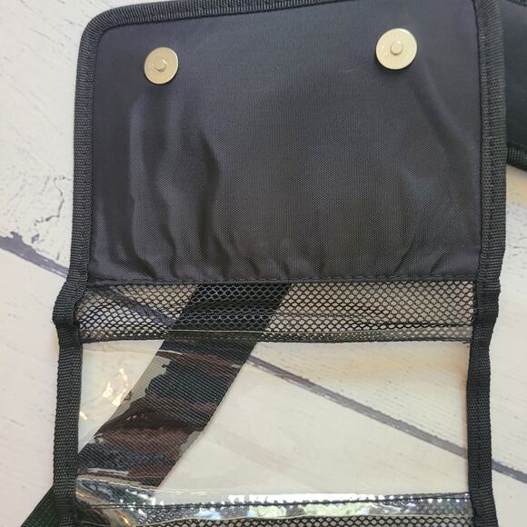 AerX Size OS Black Crossbody Bag Mesh Organizer Adjustable Strap Travel Pack - Picture 6 of 13